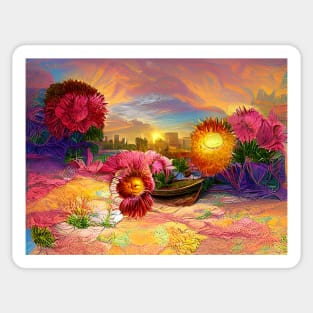 sunflower sunset Sticker